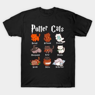 Potter Cats t-shirt Funny Gifts For Cat Lovers T-Shirt